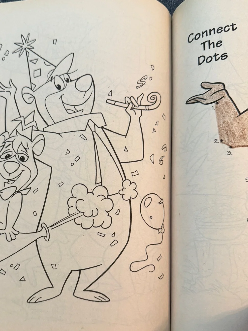 Vintage Yogi Bear Jumbo Coloring Activity Book Hanna Barbera Landoll’s